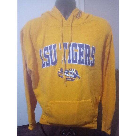 Stadium Athletics Other - Men's LSU Tigers Stadium Athletics Pullover Hoodie Adult XL Yellow Embroidered